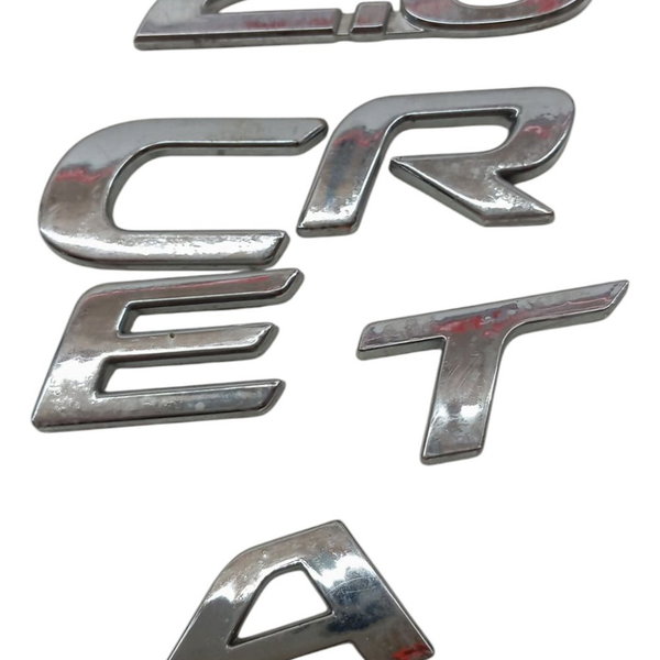 Emblema Tampa Traseira Hyundai Creta 2.0 2019 2020 Prateado