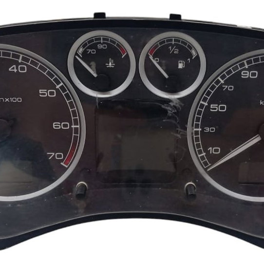 Painel Instrumento Peugeot 307 2005 Acrílico Arranhado Preto