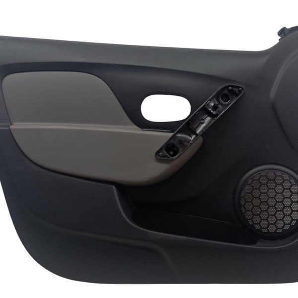 Forro Porta Dianteira Esquerda Renault Logan 2013 2014 Preto E Cinza