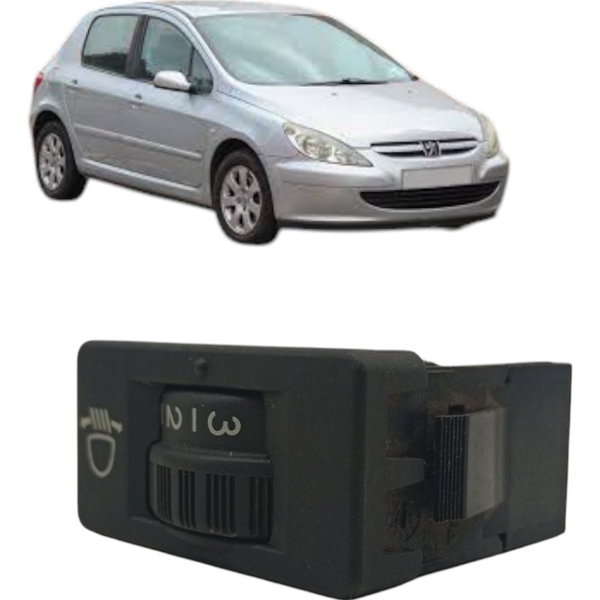 Botão Regulagem Farol Milha Peugeot 307 2004 2005 2006