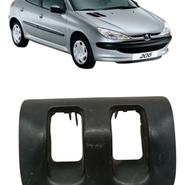 Moldura Botão Vidro Traseiro Direito Peugeot 206 2004 2005