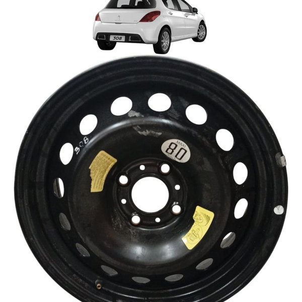 Roda Estepe Aro 16 Pneu 205/55/16  Peugeot 308 408 2013 2014