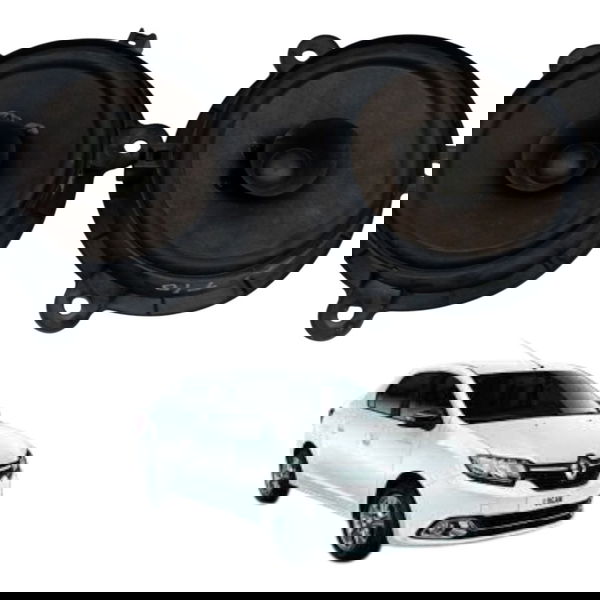 Par Auto Falantes Traseiros Renault Logan 2016 2017