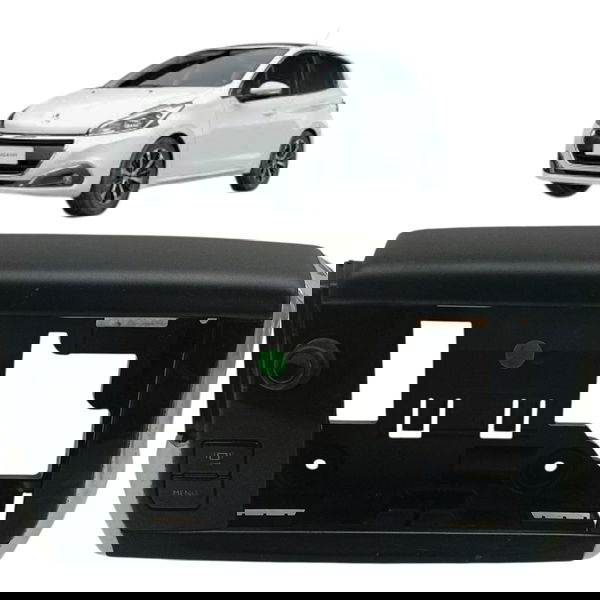 Moldura Comando Multimidia Peugeot 208 2015 2016 Detalhe
