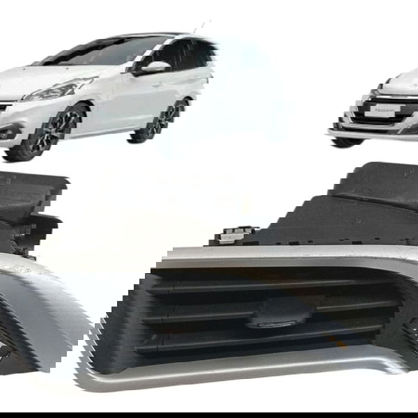 Difusor Ar Esquerdo Friso Prata Peugeot 208 2019