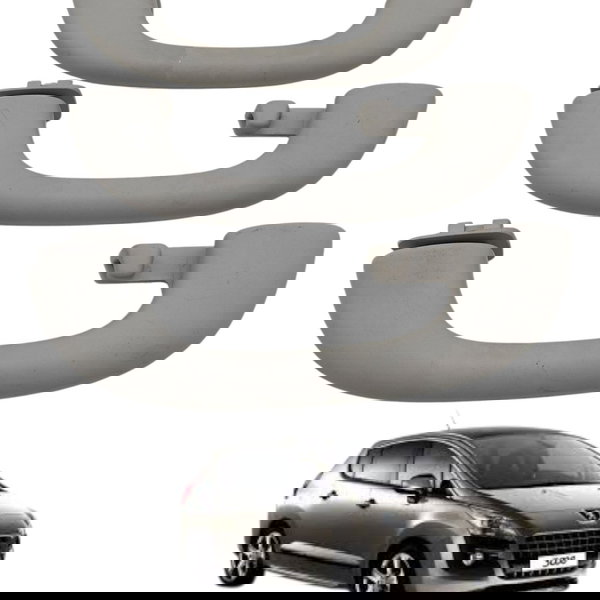 Jogo Alça Teto Puxador Pqp Peugeot 3008 2011