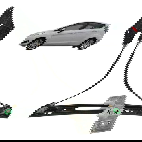 Maquina Vidro Elétrico Dianteiro Esquerdo Ford New Fiesta