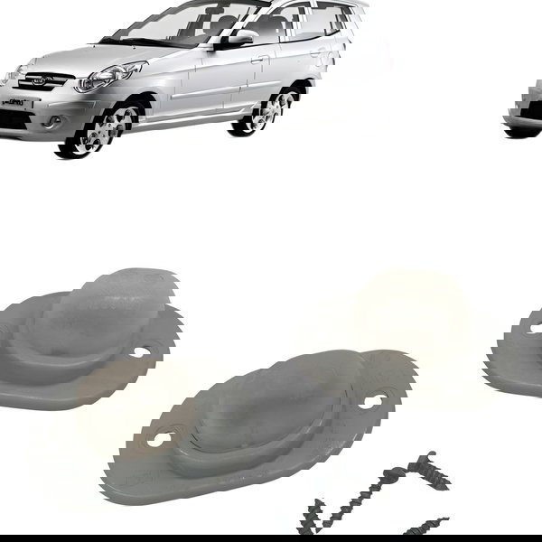 Par Moldura Luz Placa Kia Picanto 1.0 2009 2010