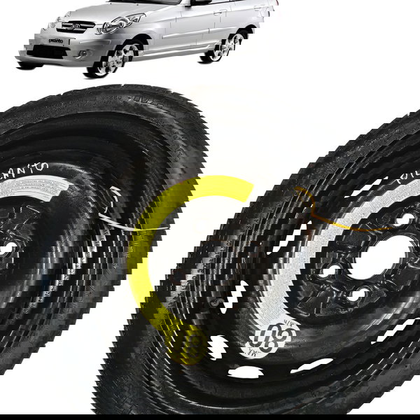 Roda Estepe Pneu 105/70d14 Kia Picanto 2009
