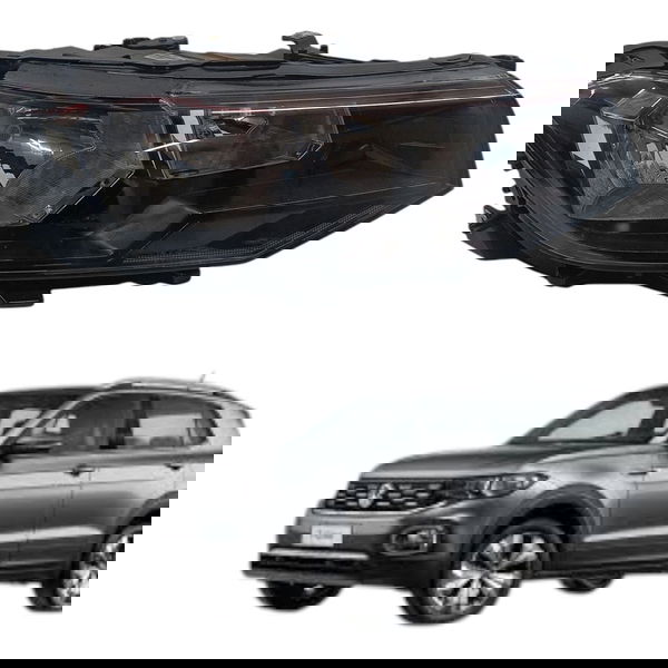 Farol Dianteiro Direito Volkswagen Tcross 2020 Detalhe