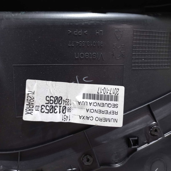 Forro Porta Traseira Esquerda Peugeot 2008 Preto