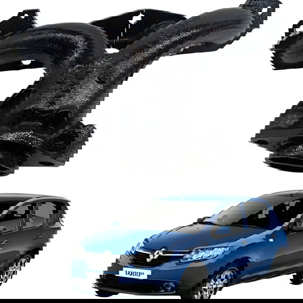 Coletor Escape Renault Sandero 1.0 2013 2014 2015 2016