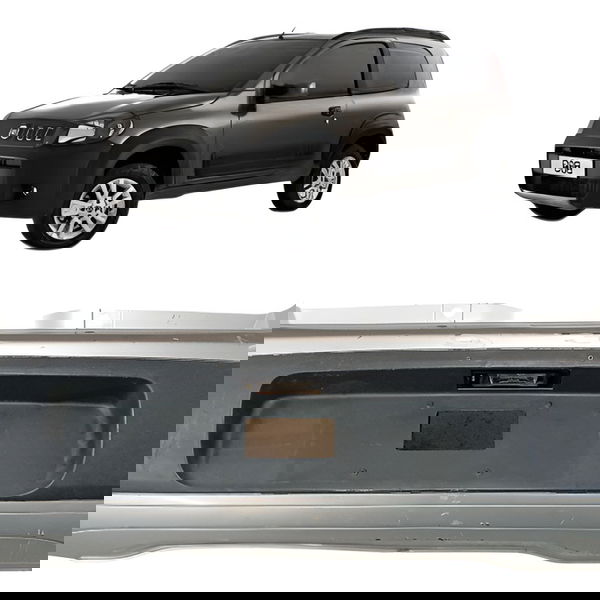 Parachoque Traseiro Fiat Uno Way 1.0 2011 2012 2013 Detalhe