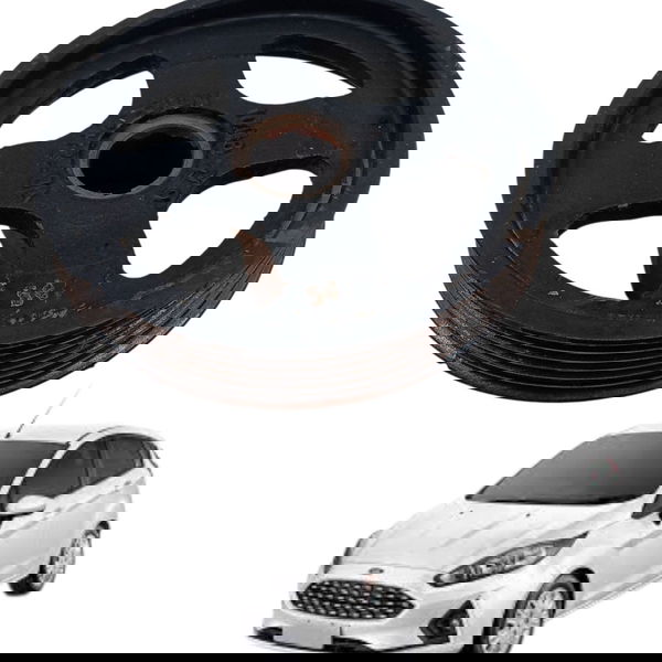 Polia Virabrequim Motor Ford Fiesta 1.6 Zetec Flex 2012 2013