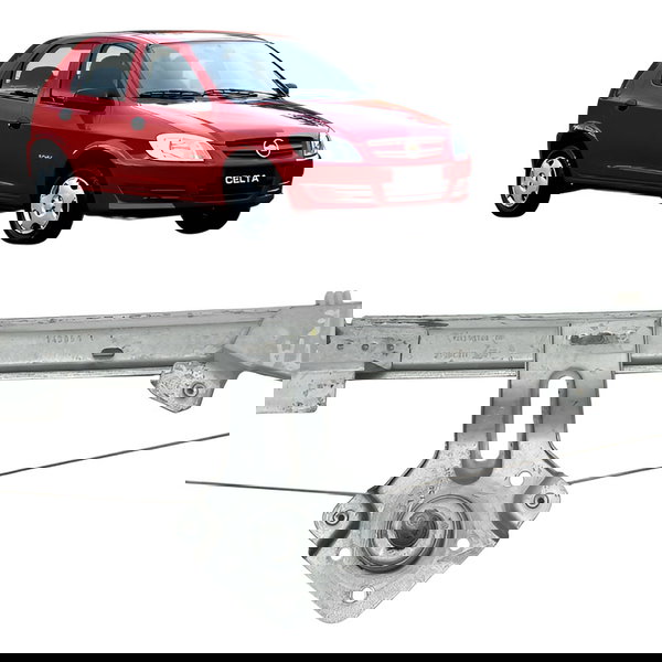 Maquina Vidro Manual Traseiro Esquerdo Chevrolet Celta 2005