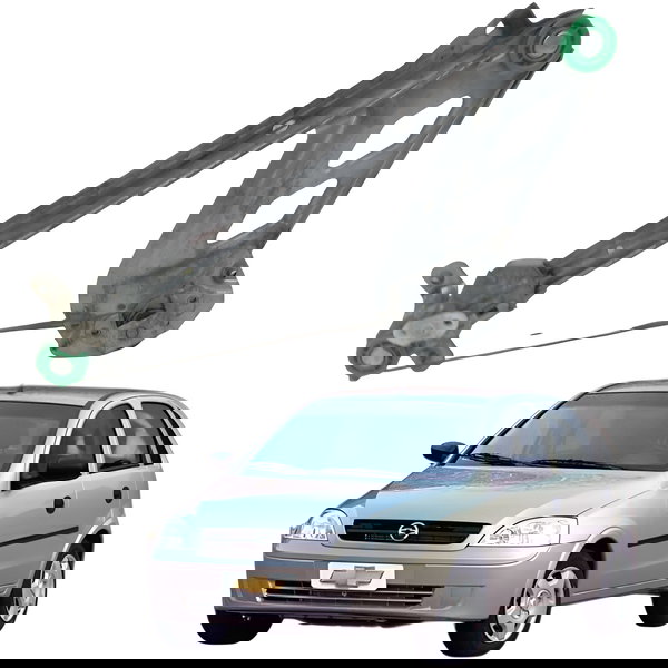 Máquina Vidro Manual Traseiro Esquerdo Chevrolet Corsa 2003