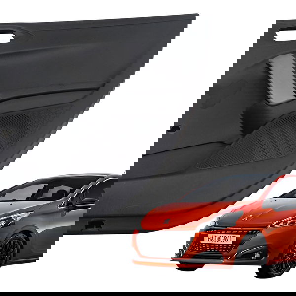 Forro Porta Traseiro Direito Peugeot 208 Allure 2014 2015