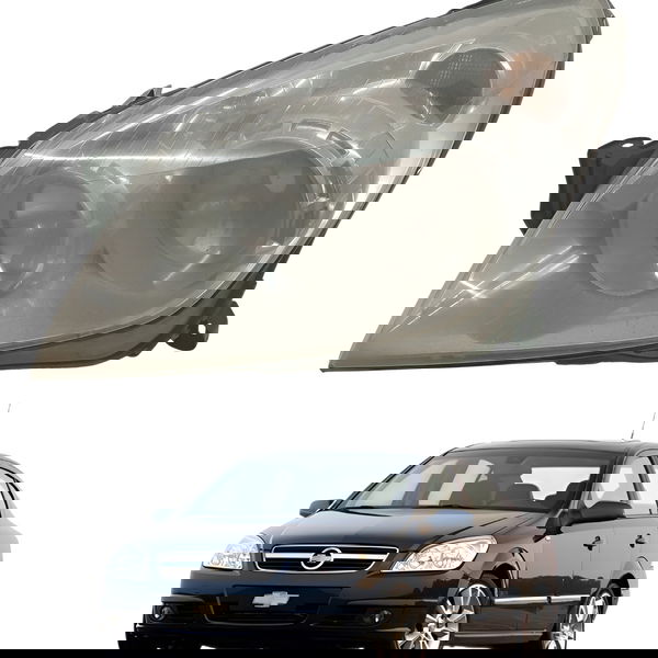Farol Dianteiro Esquerdo Chevrolet Vectra 2008 2009 Detalhe Esquerdo/motorista