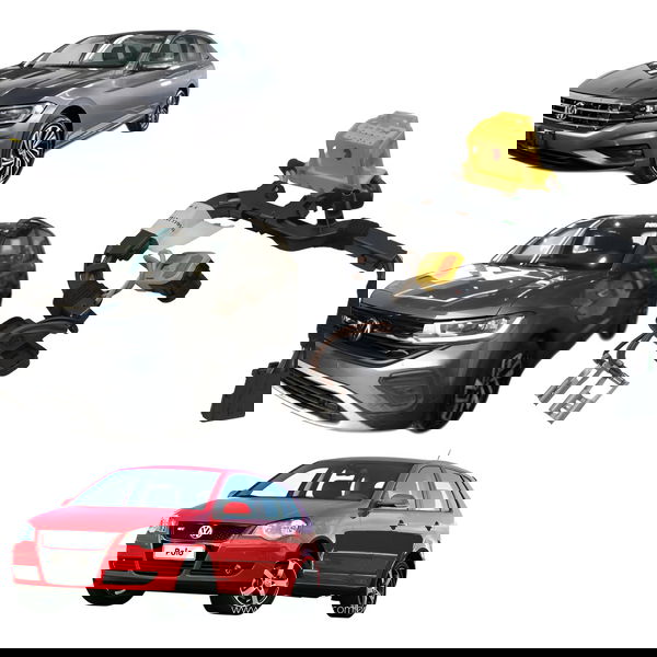 Chicote Volante C/comandos Volkswagen Virtus Tcross 2018