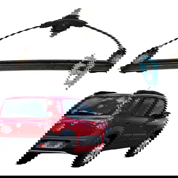 Maquina Vidro Manual Dianteira Direita Fiat Uno Way 2011