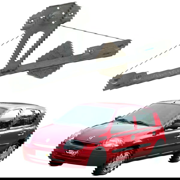 Maquina Vidro Traseiro Direito Renault Clio 2002 2003 2004