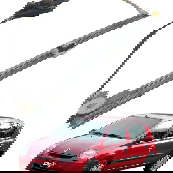 Maquina Vidro Dianteiro Direito Renault Clio 2002 Detalhe