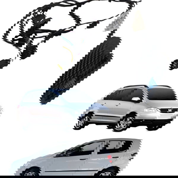 Chicote Porta Traseira Esquerda Volkswagen Fox Spacefox 2006