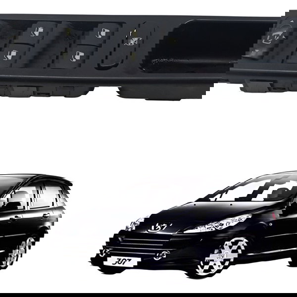 Botão Interruptor Vidro Eletrico C/rebate Peugeot 307 2004