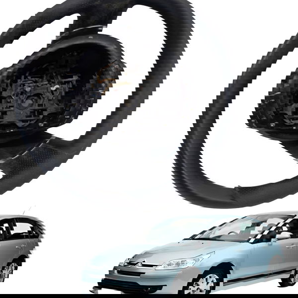 Volante Direção Comandos Citroen C4 Pallas 2008 2009 Detalhe