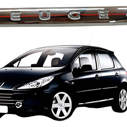 Friso Tampa Traseira Cromado Peugeot 208 Allure 2014 2015