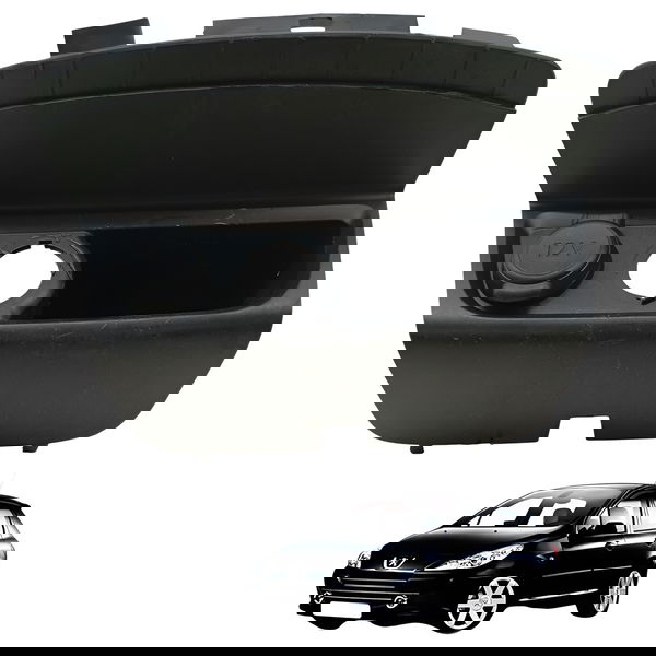 Moldura Tomada 12v Painel Central Peugeot 208 2015 Detalhe