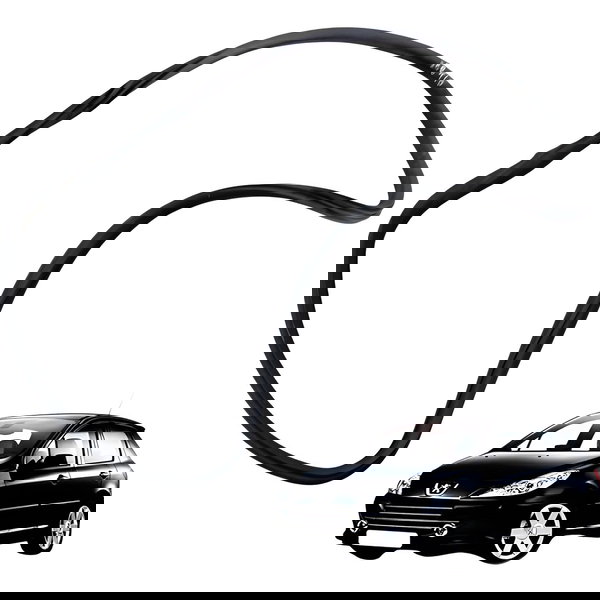 Borracha Porta Traseira Direita Peugeot 208 2014 2015 2016