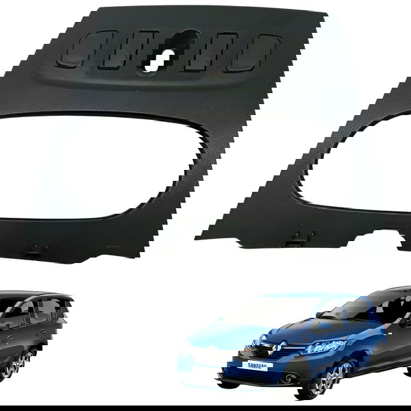 Moldura Painel Central Ar Condicionado Renault Sandero 2018