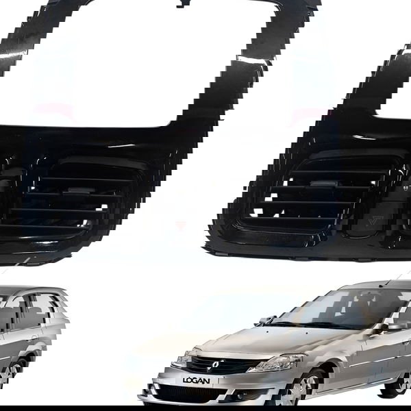 Moldura Painel Central Difusor Ar Renault Logan Sandero 2009