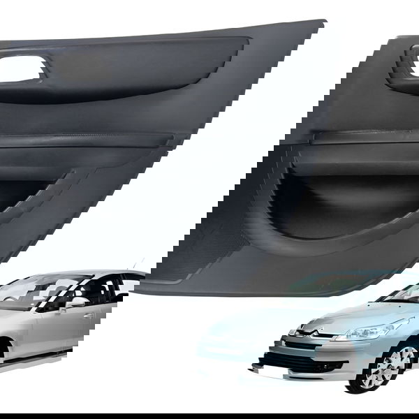 Forro Porta Traseiro Direito Citroen C4 Pallas 4p 2008 2009 Preto