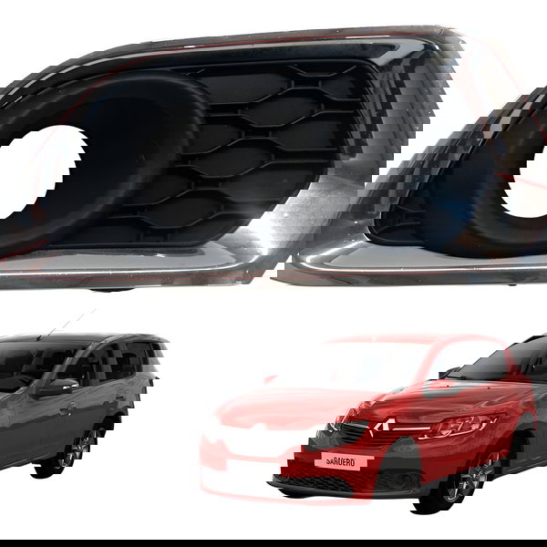 Moldura Farol Milha Direito Renault Sandero 1.0 2016 2017