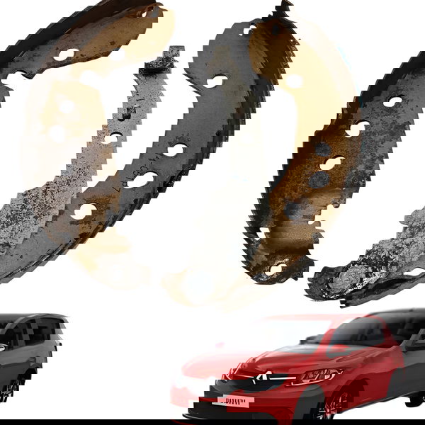 Jogo Sapata Freio Traseira Esquerdo Renault Sandero 20117