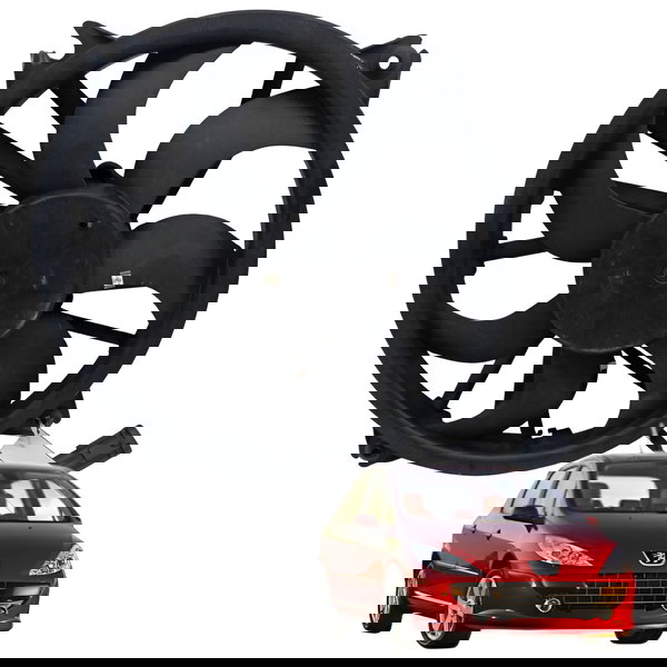 Ventoinha Eletroventilador Peugeot 307 1.6 2006 2007 Detalhe