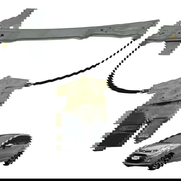 Maquina Vidro Dianteiro Esquerdo Citroen C4 2008 2009 2010