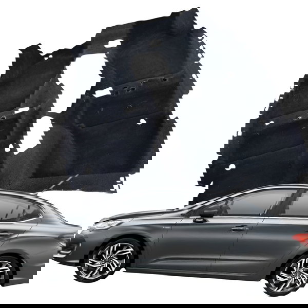 Carpete Assoalho Citroen C4 Lounge 2014 2015 2016 Detalhe