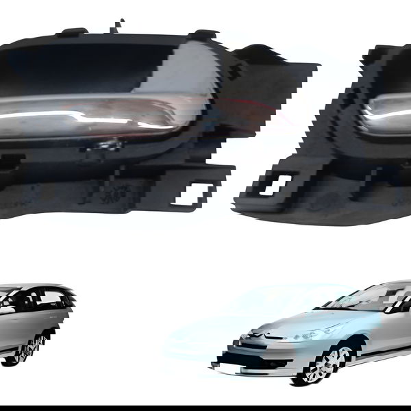 Maçaneta Interna Traseira Direita Citroen C4 Pallas 2008 Prateado Traseira