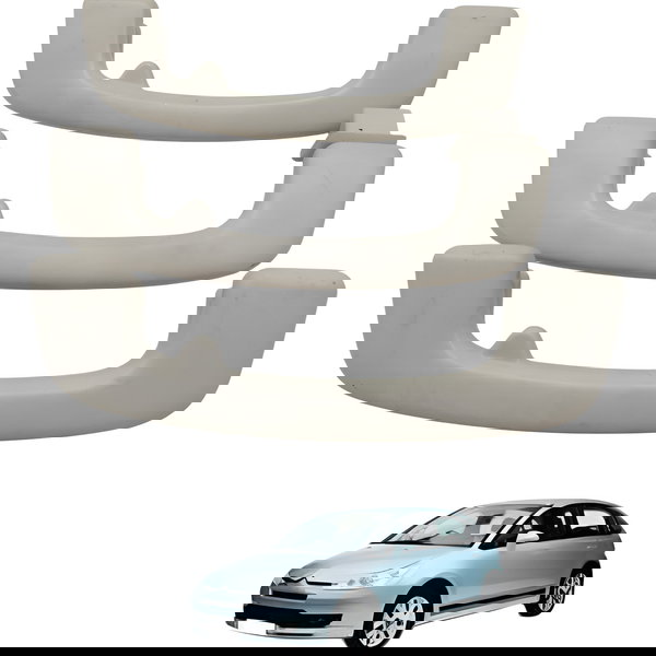 Kit Alça Teto Pqp Descanso Citroen C4 Pallas 2008 Creme