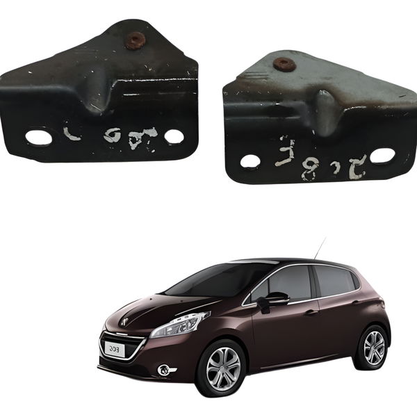 Par Suporte Batente Tampa Traseira Peugeot 208 2014 2015