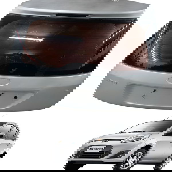 Tampa Traseira Ford Fiesta Hatch 1.6 2013 2014 2015 Prateado