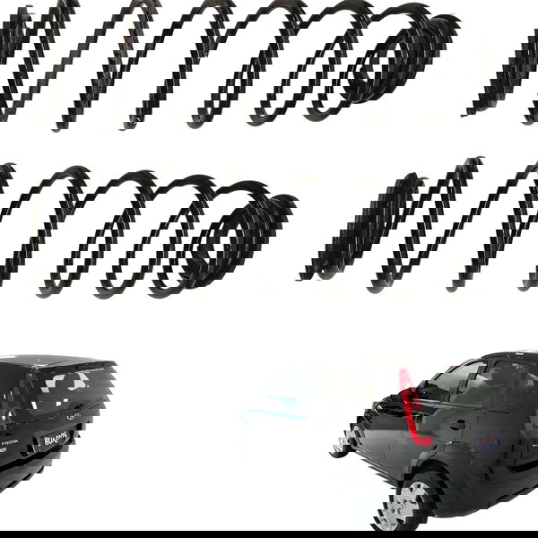 Par Molas Traseiras Ford Fiesta 1.6 Hatch 2011 2012 2013