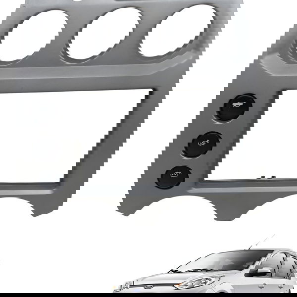 Moldura Painel Central Comando Ar Ford Fiesta Hatch 2013