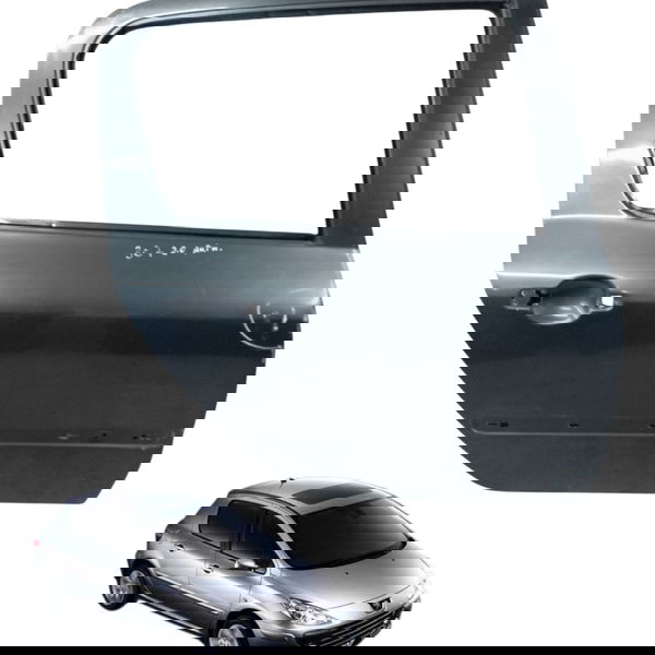 Porta Traseira Direita Peugeot 307 2.0 4p 2008 2009 Detalhe Traseira Direito