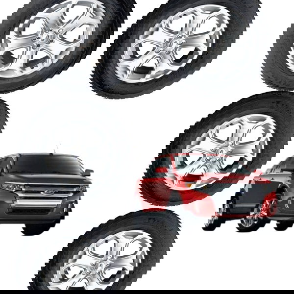 Jogo Roda Pneu 265/60r18 Bridgestone Ford Edge 2011 2012 Prateado