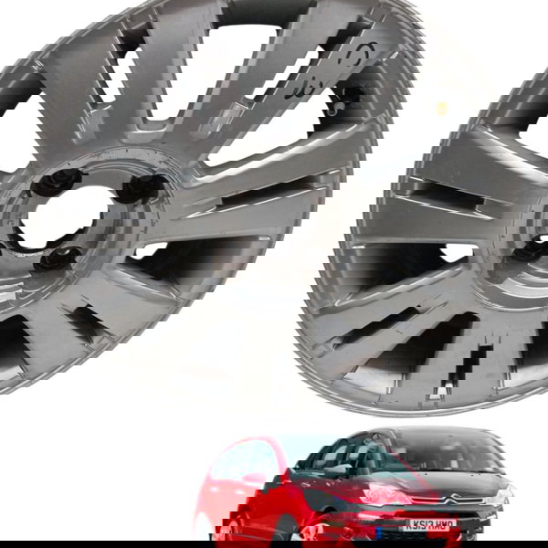 Roda Liga Aro 15 Prata Citroen C3 2010 9682972980