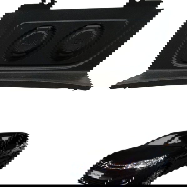 Moldura Entrada Auxiliar Usb Tomada 12v C4 Lounge 2014 2015